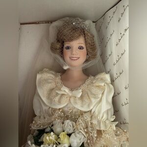 Princess Diana Porcelain Bride Doll